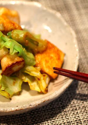 キャベツとお揚げの醤油麹炒め-レシピのメイン写真