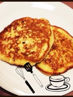 豆腐と米粉のもちもちパンケーキ♡-レシピのメイン写真