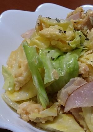 キャベツたっぷりカラフル卵炒め-レシピのメイン写真
