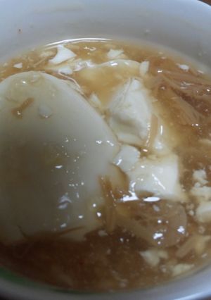 なめたけのあんかけ湯豆腐？-レシピのメイン写真