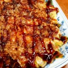 รูปของ 長芋なしでも！ふわふわお好み焼き♡