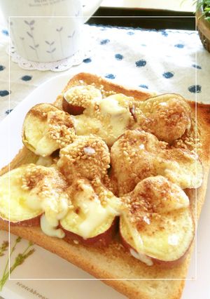 ﾑﾗがよい♡さつま芋の蜂蜜チーズトースト-レシピのメイン写真