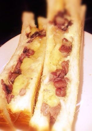 簡単ズボラ飯♪餡バタバナナトースト♪-レシピのメイン写真