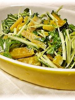 水菜と貝割れ菜のマヨぽんサラダ-レシピのメイン写真
