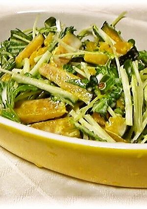 水菜と貝割れ菜のマヨぽんサラダ-レシピのメイン写真