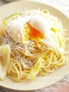 *しらすとキャベツのペペロンチーノ*-レシピのメイン写真