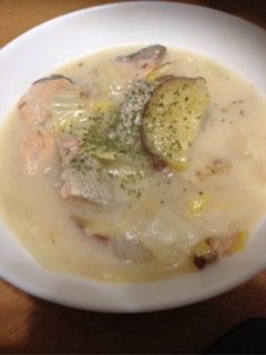 鮭&さつまいも&白菜のクリーム煮-レシピのメイン写真