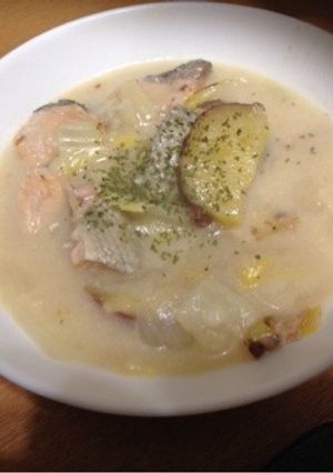 鮭&さつまいも&白菜のクリーム煮-レシピのメイン写真