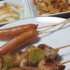 รูปของ お家で居酒屋気分♪焼き鳥晩御飯