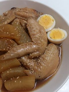 大根と手羽先の煮物-レシピのメイン写真