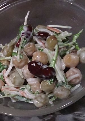 簡単！混ぜるだけのカニ豆サラダ-レシピのメイン写真