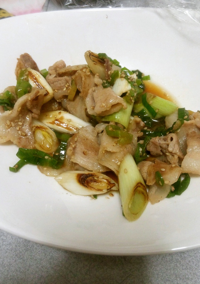 豚バラとネギの麺つゆ炒め-レシピのメイン写真