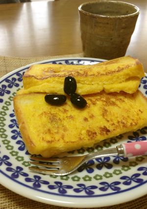 黒豆とチーズの甘塩フレンチトースト-レシピのメイン写真