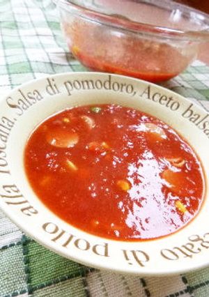 レンジで簡単　トマトキムチスープ-レシピのメイン写真