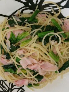 ほうれん草とハムの和風パスタ-レシピのメイン写真
