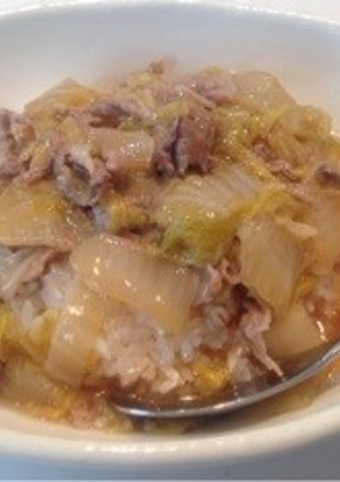 白菜と豚肉の和風あんかけ丼-レシピのメイン写真