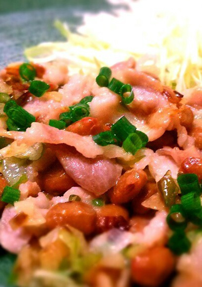 豚ネギ納豆炒め-レシピのメイン写真
