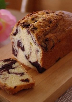 簡単ココアマーブルのパウンドケーキ-レシピのメイン写真