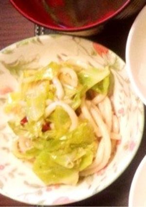 :)うどん*ペペロンチーノ-レシピのメイン写真