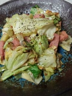 キャベツとスパム炒め-レシピのメイン写真