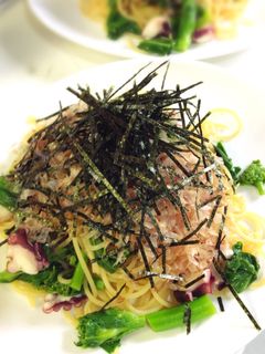 菜の花とたこの和風パスタ-レシピのメイン写真