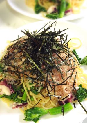 菜の花とたこの和風パスタ-レシピのメイン写真