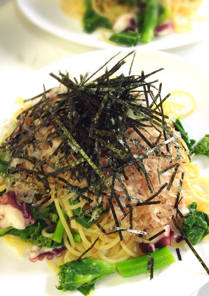 菜の花とたこの和風パスタ-レシピのメイン写真