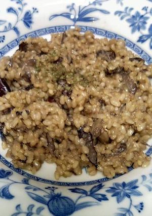 茸とお豆の玄米クリーミーリゾット-レシピのメイン写真