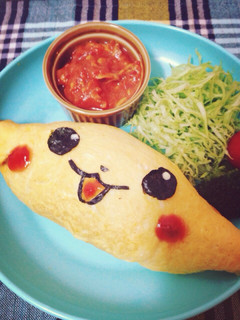 ピカチュウオムライス♡-レシピのメイン写真