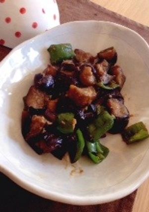 時短メニュー ナスとピーマンの味噌炒め-レシピのメイン写真