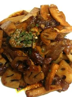 豚肉・蓮根・筍の甘辛炒め-レシピのメイン写真