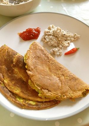 北インドの朝食クレープ：ひよこ豆のチーラ-レシピのメイン写真