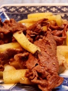 牛肉のジャガイモ玉ねぎ炒め-レシピのメイン写真