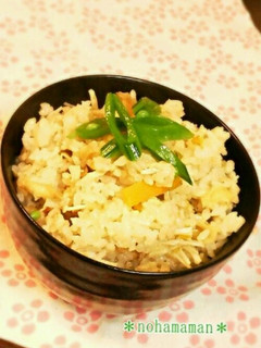 残ったおつまみで!干貝ひもの炊き込みご飯-レシピのメイン写真