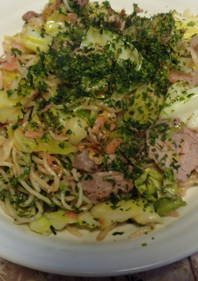 青さのりと小エビの塩焼きそば-レシピのメイン写真