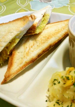 カレー風味のキャベツで簡単ホットサンド-レシピのメイン写真