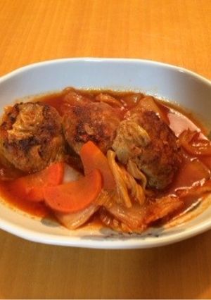 ハンバーグのトマト煮-レシピのメイン写真