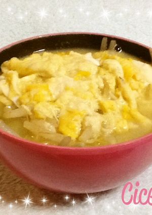いりこダシダでもやしの味噌汁 簡単⑦-レシピのメイン写真