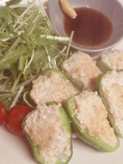 和風な♡ピーマンの肉詰め-レシピのメイン写真
