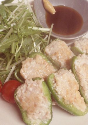 和風な♡ピーマンの肉詰め-レシピのメイン写真
