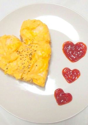 バレンタイン♥卵とろとろ本命オムライス-レシピのメイン写真