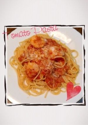 小海老とツナのトマトソースパスタ-レシピのメイン写真