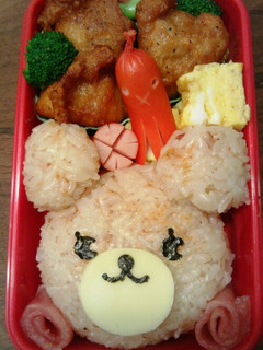 くまさんキャラ弁(・(ェ)・)-レシピのメイン写真