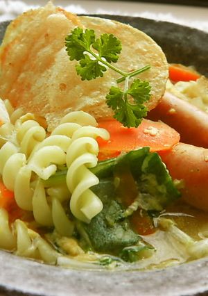 サラダクルルで朝食を＊簡単食べるスープ♬-レシピのメイン写真