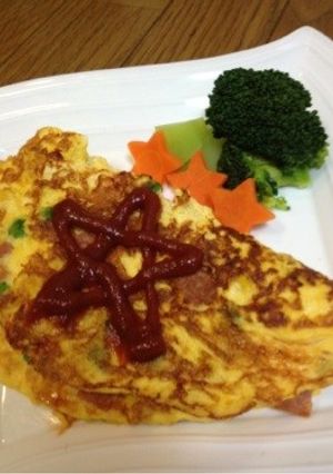 ミックスベジタブルで簡単チーズオムレツ★-レシピのメイン写真
