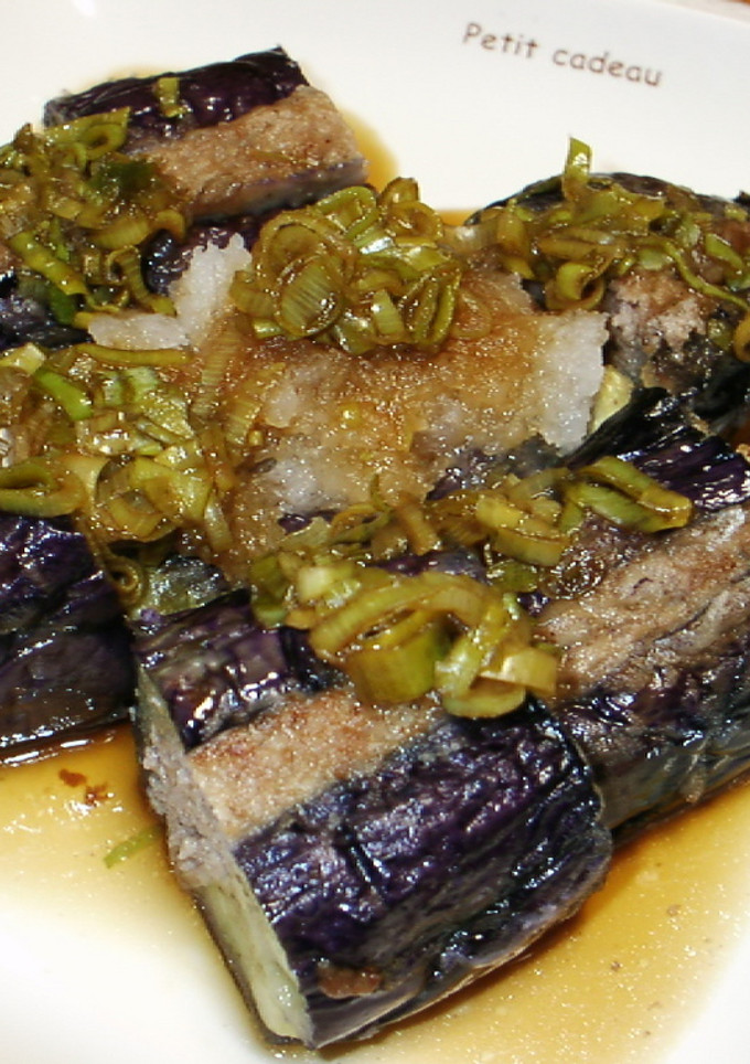 茄子のひき肉はさみ揚げ浸し-レシピのメイン写真