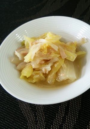 白菜と玉葱とツナの煮物-レシピのメイン写真