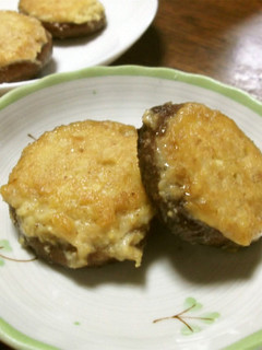 シイタケの豆腐のせ焼き-レシピのメイン写真