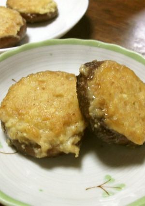シイタケの豆腐のせ焼き-レシピのメイン写真