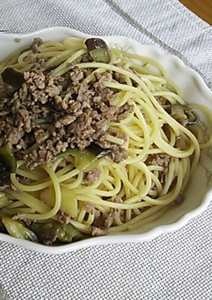 なすとひき肉の簡単和風パスタ-レシピのメイン写真